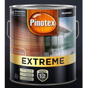 Pinotex Extreme One / Сверхпрочная защитная лазурь для древесины база BC